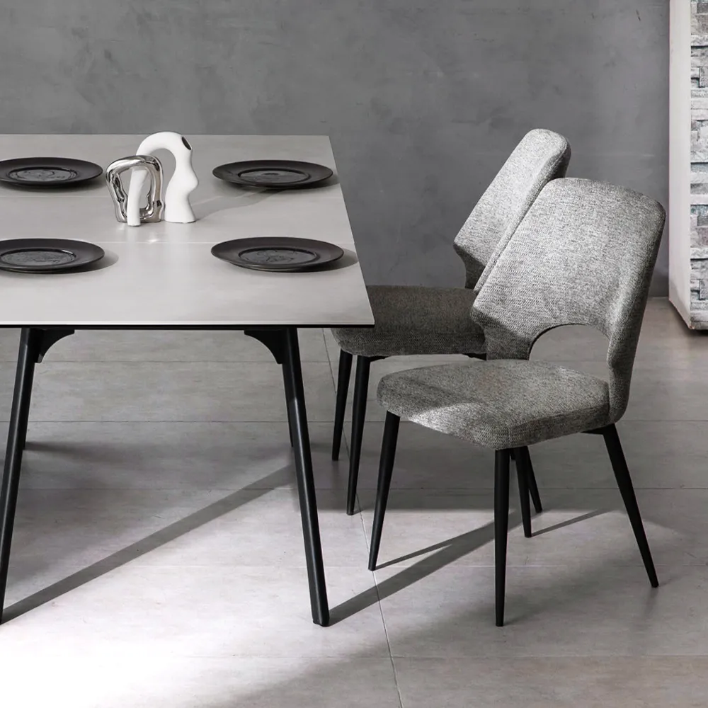 モダンデザイン グレー チェア 2脚セット モダンデザイン グレー チェア 2脚セット ダイニングチェア グレー 2脚
