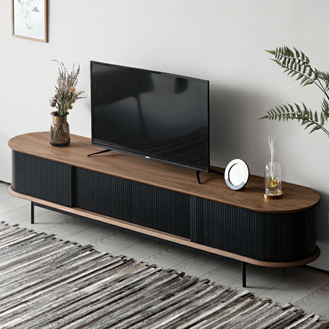アルモニア ローボード テレビボード オーク材 上部ガラス製 幅180cm 